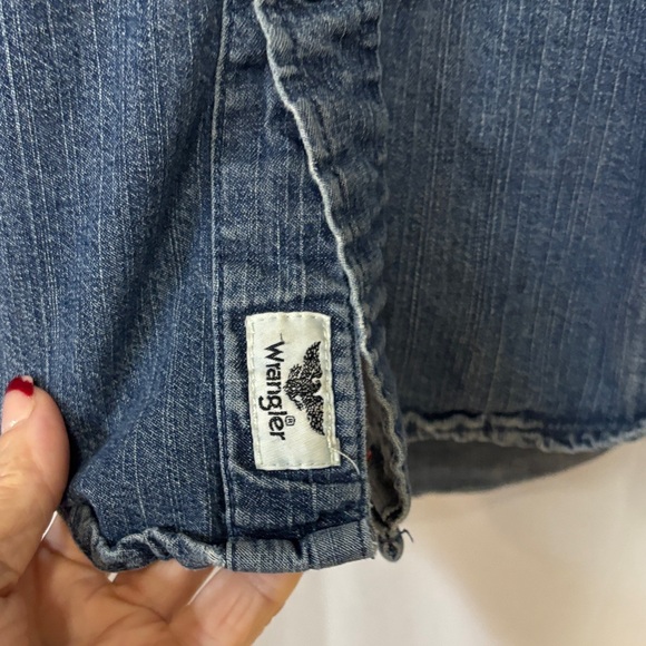 Wrangler Blue Denim Long Sleeve Shirt - Picture 9 of 11